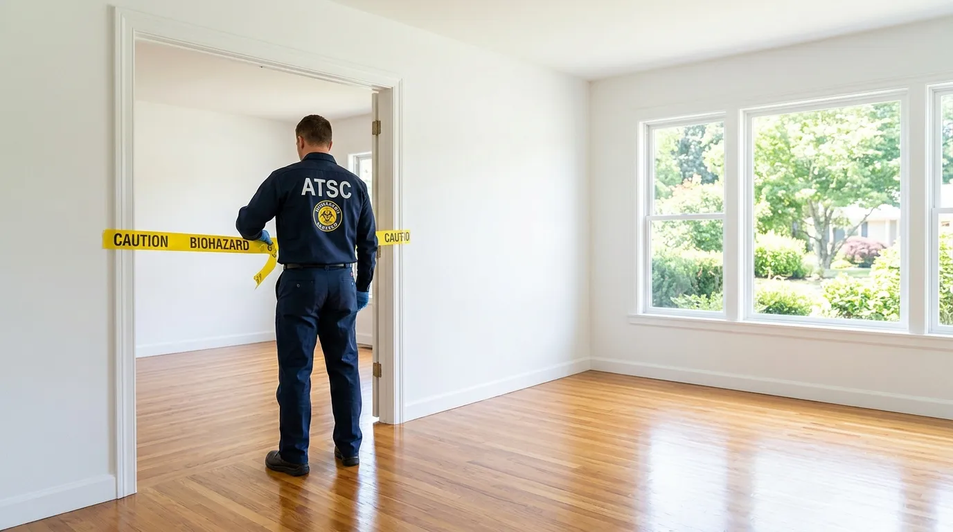 Certified biohazard cleanup crew performing Decomposition Cleanup in Brown Deer